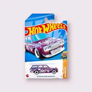 Hot Wheels Datsun Bluebird Wagon 510 (HW Wagons 4/5) Purple with 4 Wheels and Standard Interior Features