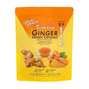 Prince of Peace Instant Ginger Honey Crystals with Turmeric, Value Pack 60 Sachets – Instant Hot or Cold Beverage Easy to Brew – Drink Like a Tea – Caffeine and Gluten Free – Real Ginger 38oz (1080g)undefined