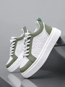 Men's Classic White Sneakers | Casual Skate Shoes | Versatile Everyday Wear | Walking Shoes