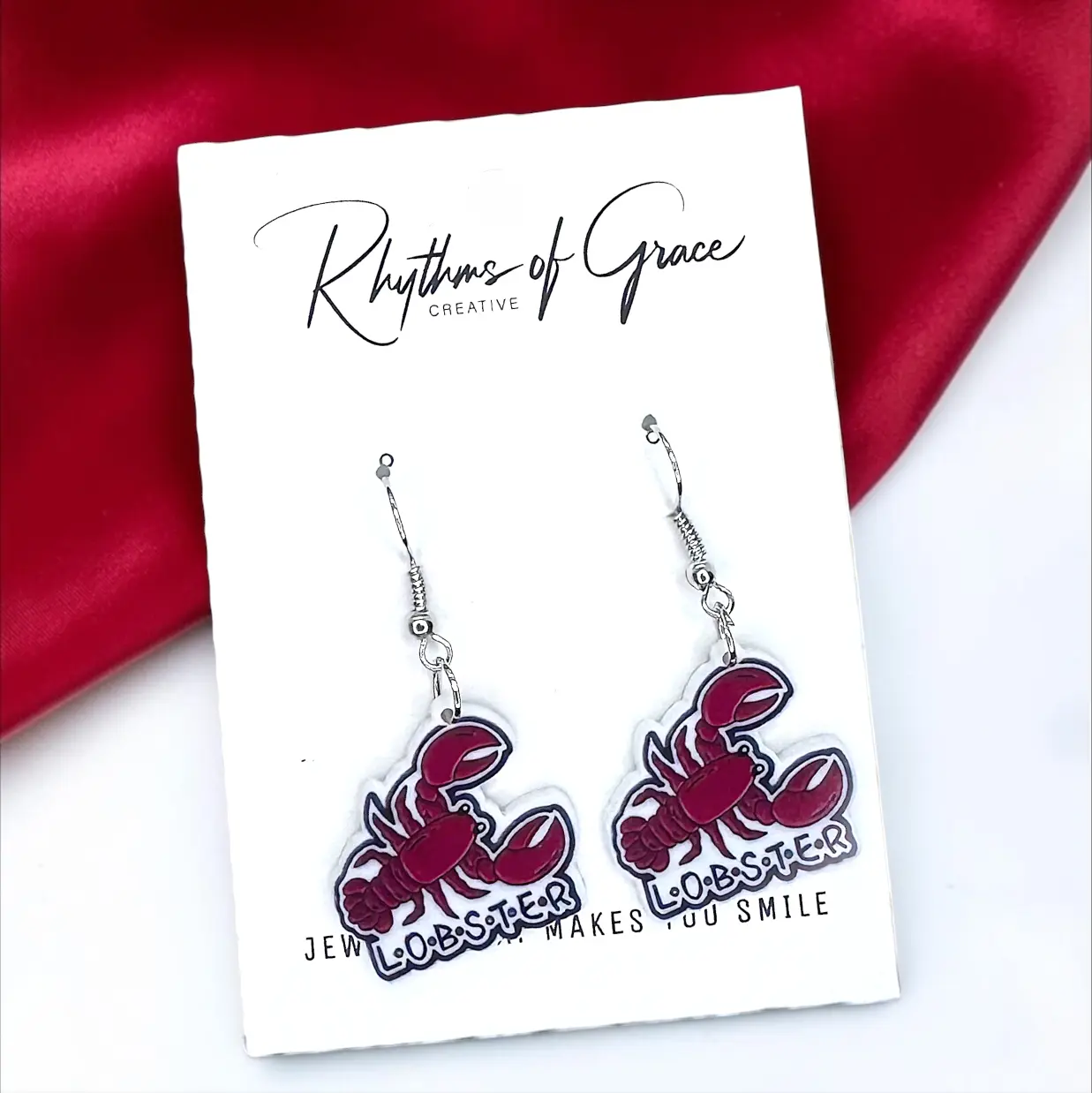 Lobster Dangle Earrings: Your Friendly Reminder of Love! FRIENDS