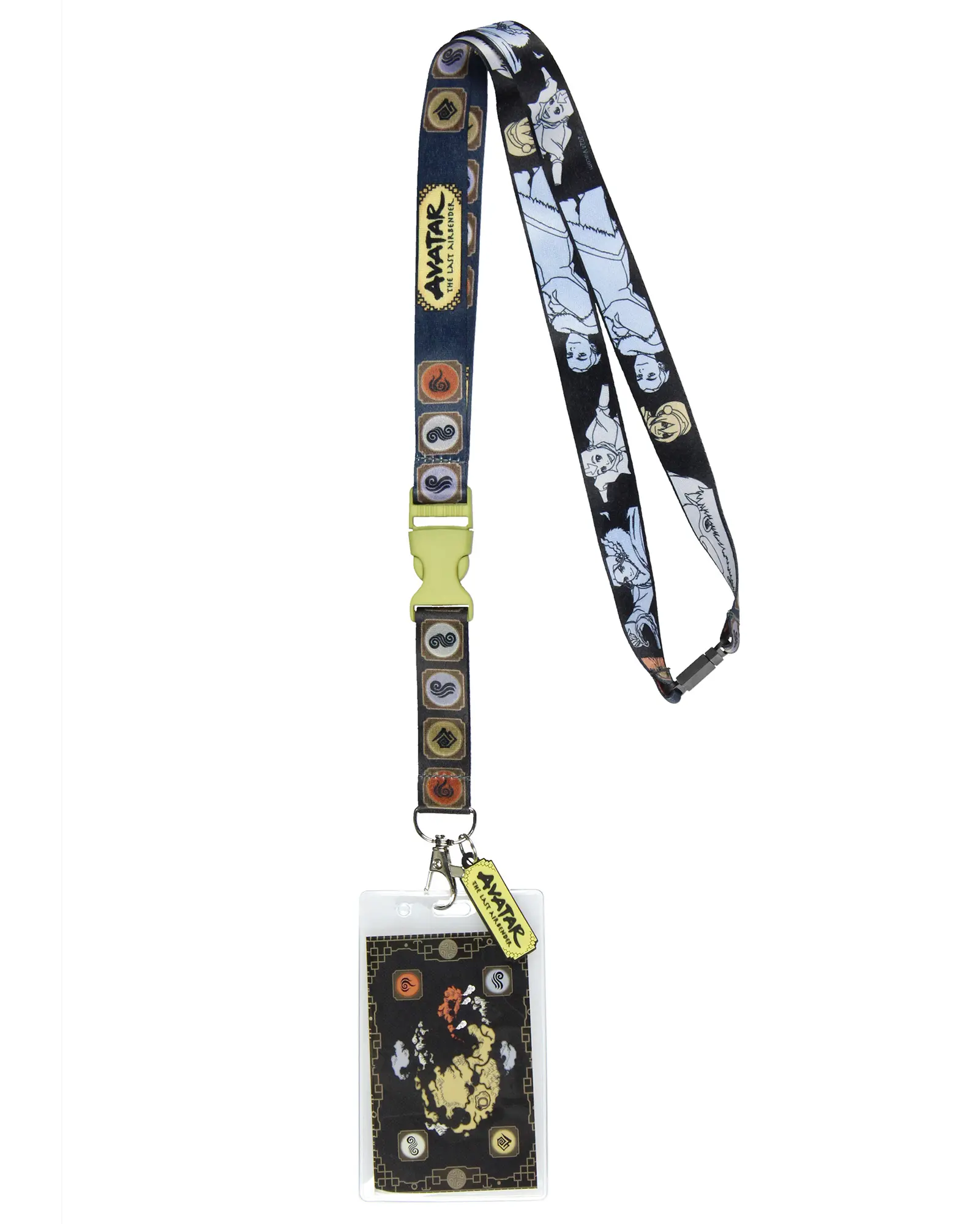 Avatar The Last Airbender ID Lanyard Badge Holder Four Nation World Map Fire Earth Wind Water Card Avatar Rubber Charm