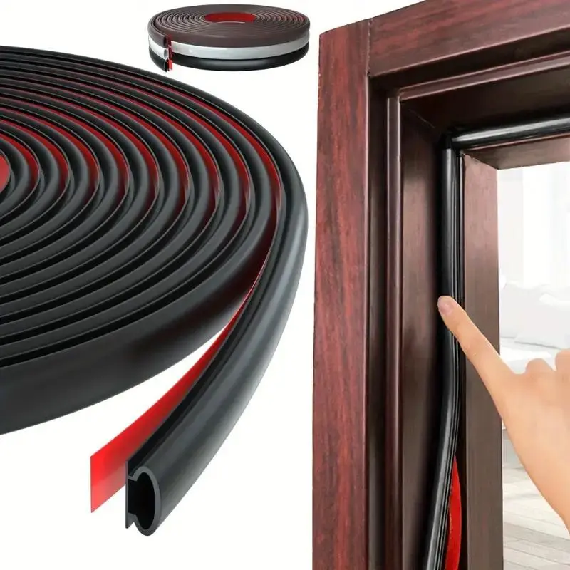 Self Adhesive Door Seam Sealing Tape, Weatherstrip for Door Bottom, Under Door Seal, Noise Reduction Door Bottom Seal Strip, Home Decor Supplies, Tools, Door Hardware, Door Reinforcement, Draft Stopper