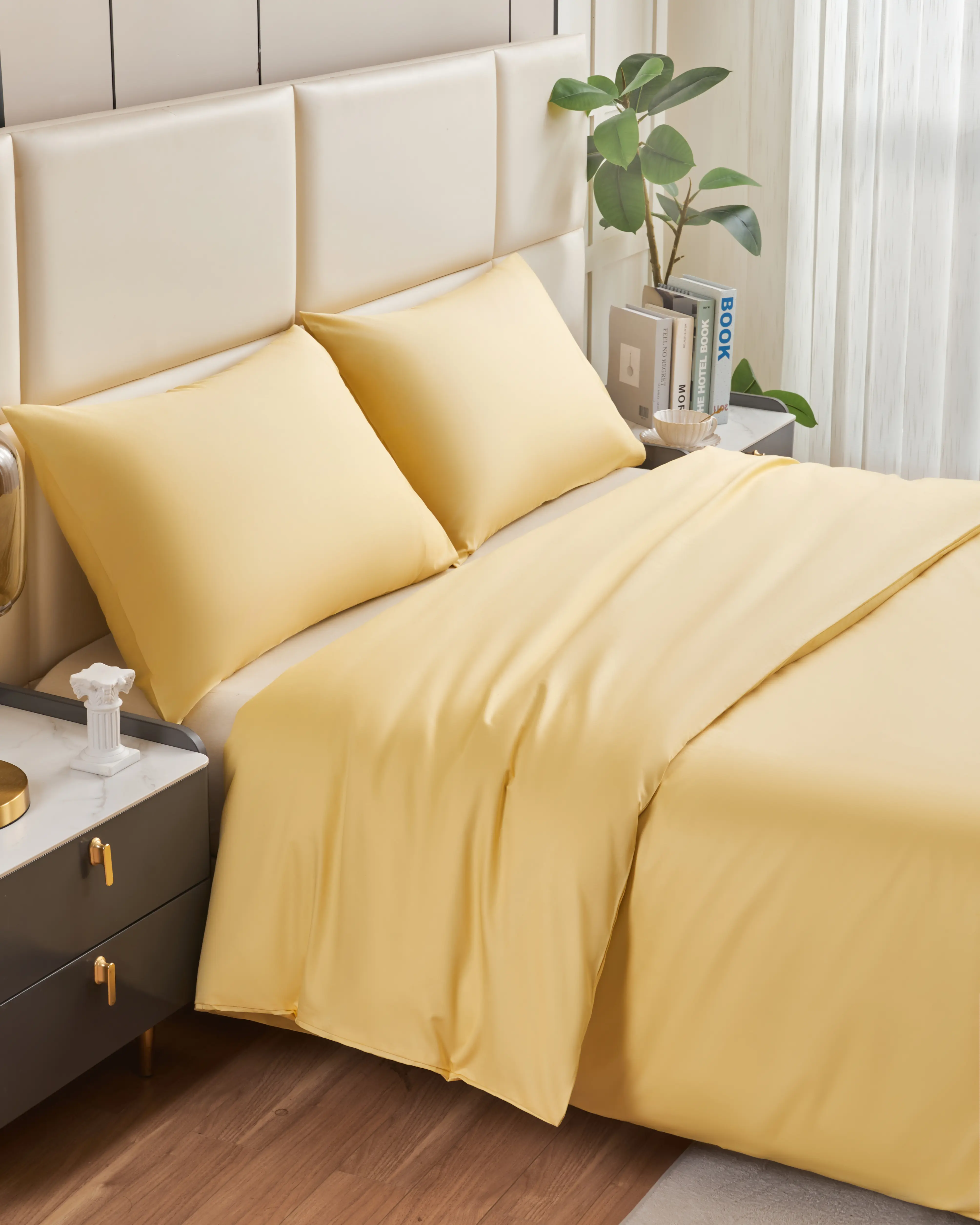 100% Cotton 3-Piece Duvet Cover Set, Percale Bedding with Breathable Weave Keeps Sleep Airy, Easy Zip On/Off, Hidden Zipper Closure & Corner Ties