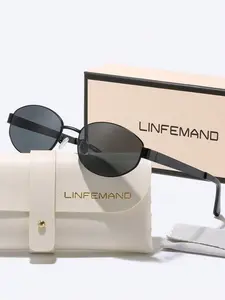 Elegant Women's Oval Stainless Steel Frame Glasses, Nylon Lenses, Fashionable Retro Design, Perfect Holiday Gift for Her, Eyewear Shades