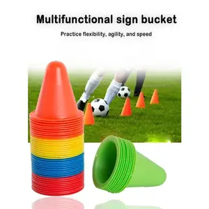 10 Pcs Skate Marker Cones Roller Football Marking Cup Marker Cones Slalom Roller skate pile cup Soccer Training Equipment Flexibility Agility