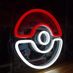 Pokeball Neon Light Sign, Home Decor, Neon Sign, Home Accents, Game Room, Bedroom Decor, Room Decor, Decorations, Gamer, Gaming