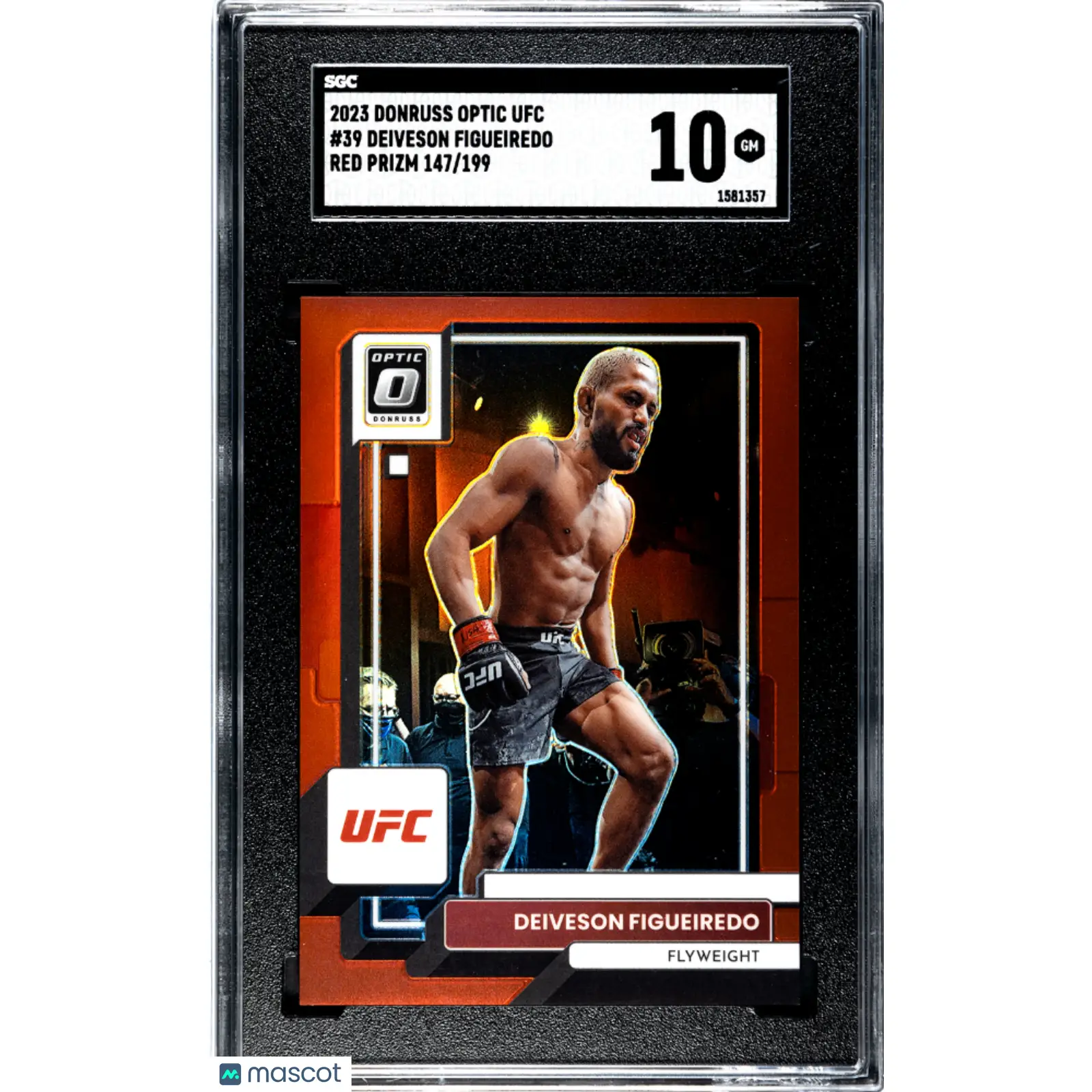 Deiveson Figueiredo SGC 2023 Donruss Optic Ufc #39 Red Prizm MMA 10