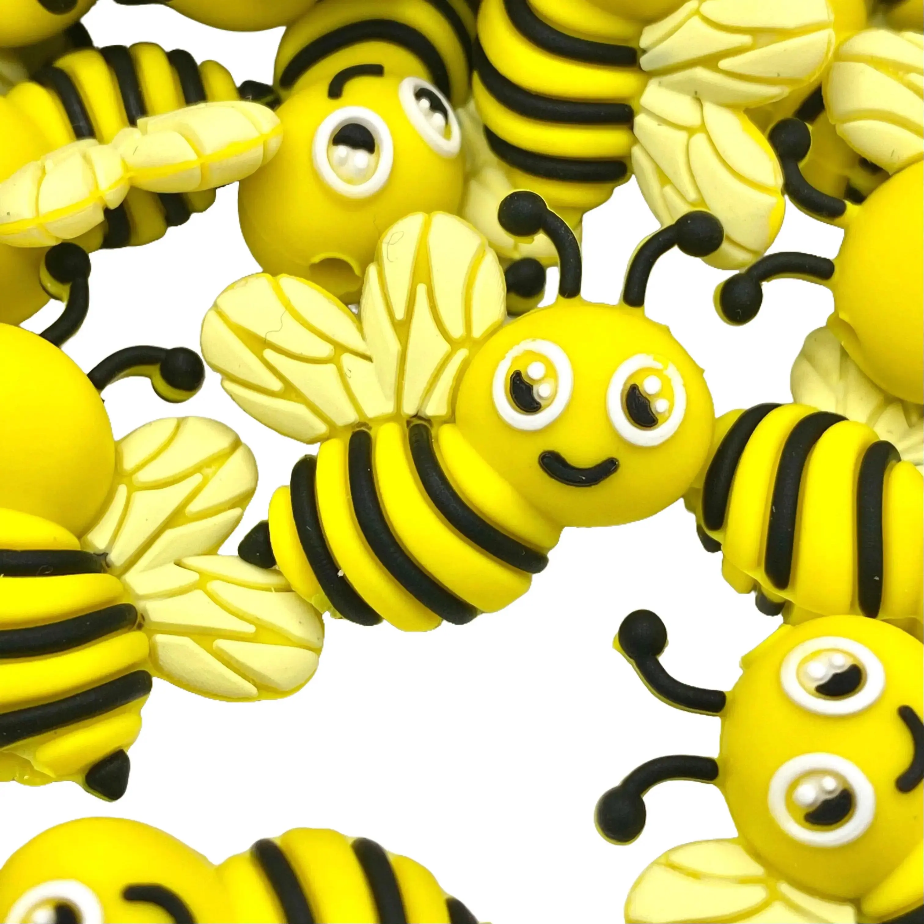 1pc Queen Bee 2.0 3D Silicone Focal Beads - Bumblebee Crafting & Beading DIY Craft Supplies Bees