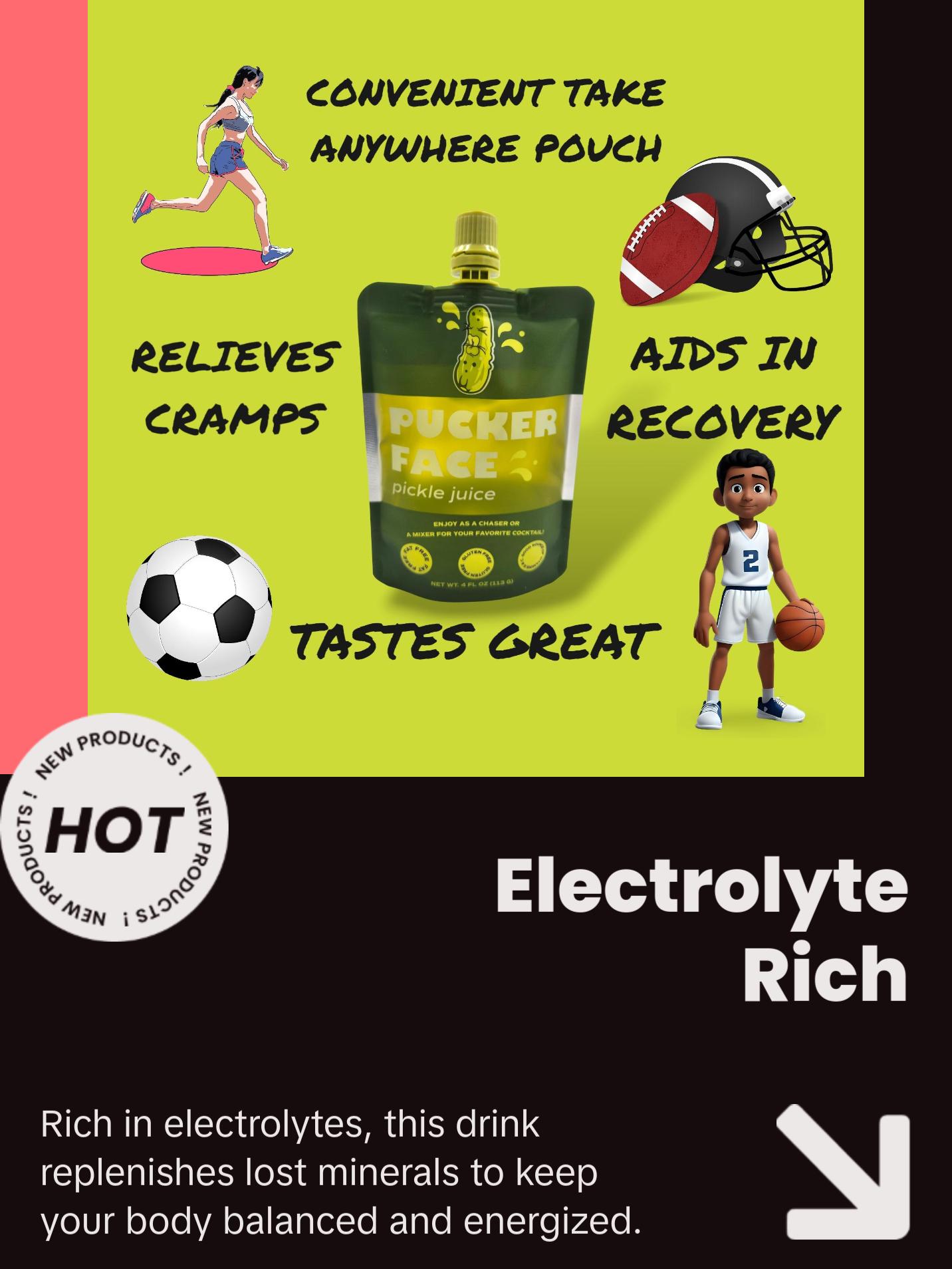 PUCKER FACE PICKLE JUICE CHAMOY FLAVOR 10 4 OUNCE POUCHES
