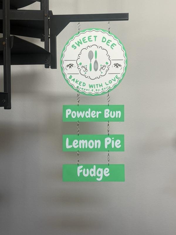 3d Printed Magnetic Vendor Market Booth Canopy Tent Sign Holder Hanging Business Logo Personalized Custom Double Sided Hanging Round Display