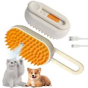 [Holiday Haul] Pet Steam Brush,Cat Dog Hair Remover, Adjustable Pet Hair Remover,Pet Steamy Mist,Steam Pet Brush for