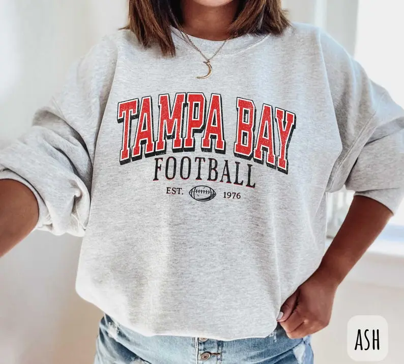 Vintage Tampa Bay Football Sweatshirt, Bucs Football Crewneck, Tampa Bay Fan Sweatshirt