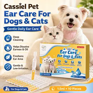 Cassiel Pet Ear Care For Dogs & Cats – Gentle Daily Ear Cleaner, Deep Cleaning & Freshness, Helps Remove Earwax, Comfortable & Low-Irritation, Easy Single-Use Ampoules for Routine Ear Hygiene #Summervibes #petlovers