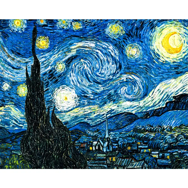 5D Full Round Drill Diamond Painting Kits - Eco-Friendly Waterproof Crystal Embroidery Craft for Adults, Stress Relief DIY Family Craft Time Needlework for Friends, 12x16in Starry Sky Moon/House Thanksgiving Wall & Office Decor