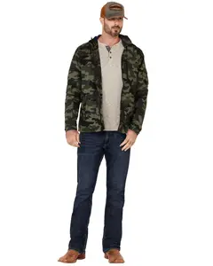 Flag Men's And Anthem Byron Camo Print Hooded Windbreaker Jacket - Ho20ow017