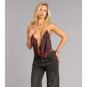 Bring The Drama Animal Print Cowl Neck Top