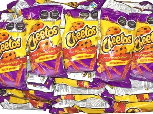 10 - PK Cheetos Xtra Flamin' Hot Snack Crispy -  55g Per Bag - SABRITAS MEXICANAS - MEXICAN CHIPS - PAPITAS MEXICANAS