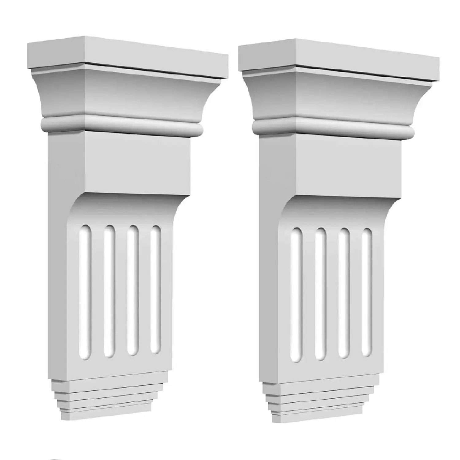 Briwooody 2Pc Unfinished Wood Corbel Bracket, 10in