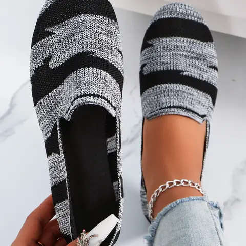Women's Lightweight Breathable Flat-Sole Shoes, Casual Slip‑Ons, Comfort Footwear for Home & Commute Daily Wear, Slip On Flats, Slip On Style