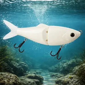Glass Minnow Slow Sinking Artificial Fishing Lure 6.46 Inches/2.15 Oz, Slow Sink Swim Style, Targeting Large Mouth Bass, Stripe Bass, Dogfish, All-Season Use, Fishing Tackle