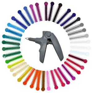 Orthodontic Ligature Ties Kit - 1040 Multi-Color Rubber Bands with Orthodontic Ligature Gun for Braces - Complete Tool Set for Dental Braces and Orthodontic Procedures accessories women power chains