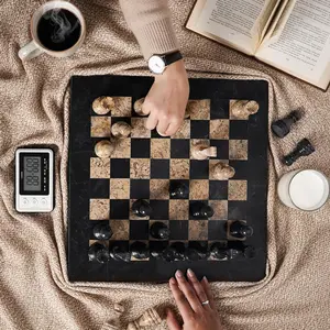 Elborse Marble Chess Set 15 inch Handmade Board Games for Adults with Storage Box, Classic Table Chess Board with Chess Pieces, Gifts & Home Décor