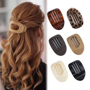 6-Pack Flat Hair Clips – No-Crease Acrylic Barrettes for Women & Girls ,Strong Hold, Matte Claw Clips for Thick & Thin Hair,Trendy Hair Accessories for Work, Party & Travel