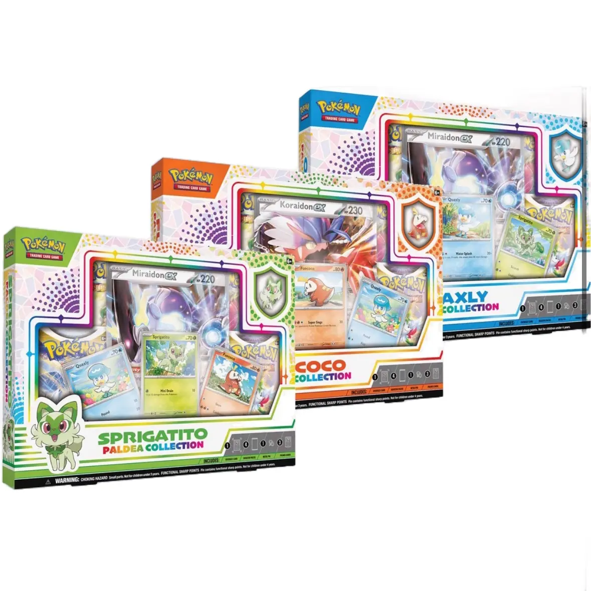 Pokémon TCG: Paldea Pin Collection bundle (1 of each starter box) All 3 boxes included