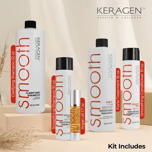Keragen Brazilian Keratin Hair Treatment – Premium Straightening Cream, Sulfate-Free Anti-Frizz Formula, Perfect for Dry & Damaged Hair, Complete Kit Combo Set