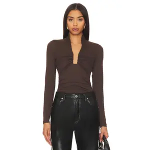 Susana Monaco Square Wire Gathered Top in Java