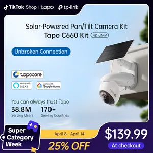 TP-Link & Tapo C660 KiT 4K Solar Security｜360° AI Tracking｜Starlight Color Night Vision｜Free Local Storage｜No Wires