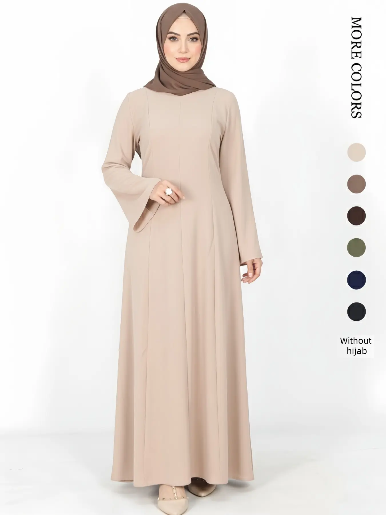 Long Sleeve Maxi Dress, Modest Robe Dress, Modest Islamic Abaya for Women, Breathable, Soft and Comfortable with Flowy Draped Cross-Back Tie Design, Perfect for Daily Wear, Modest Style Dress, Elegant Islamic Clothing, Modest Dresses