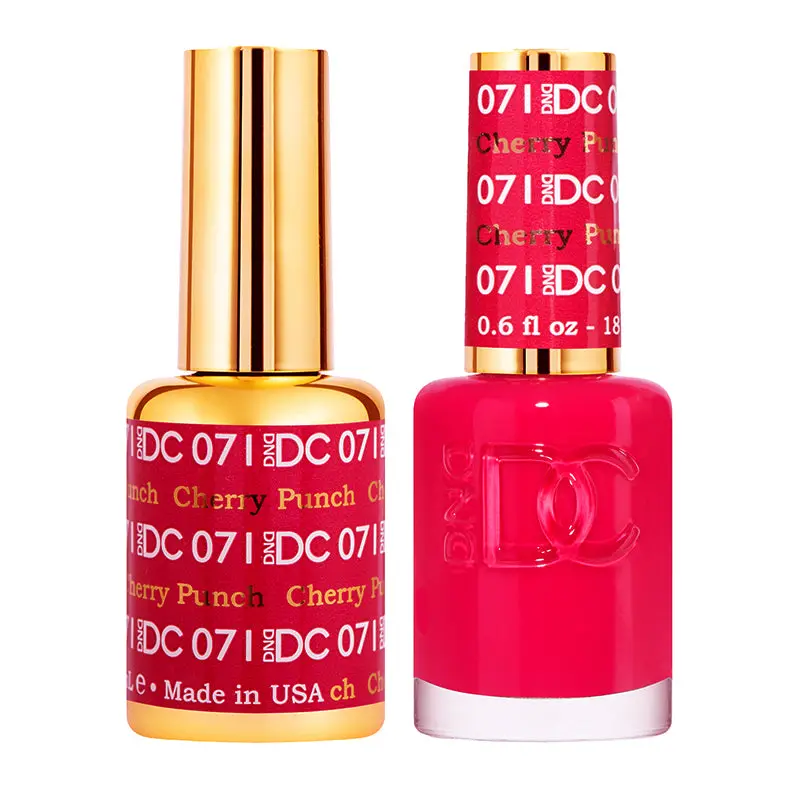 DND Gel Nail Polish and Nail Polish Duo Set  #071 Cherry Punch