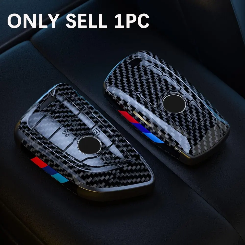 Carbon Fiber Car Key Case Cover Shell, Key Fob Cover, Car Key Protector, Car Key Accessory, Car Key Holder, Durable & Fashionable Car Accessories for BMW 1 2 3 4 5 6 7 Series F20 F30 F31 F34 F10 F11 X3 F25 I3 M3 M4
