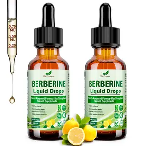 Berberine Supplement Liquid Drops, with 800 mg Berberine, Ceylon Cinnamon, Green Tea, Bromelain, Natural Berberine Support Gut and Digestive Health Immune and Energy Support
