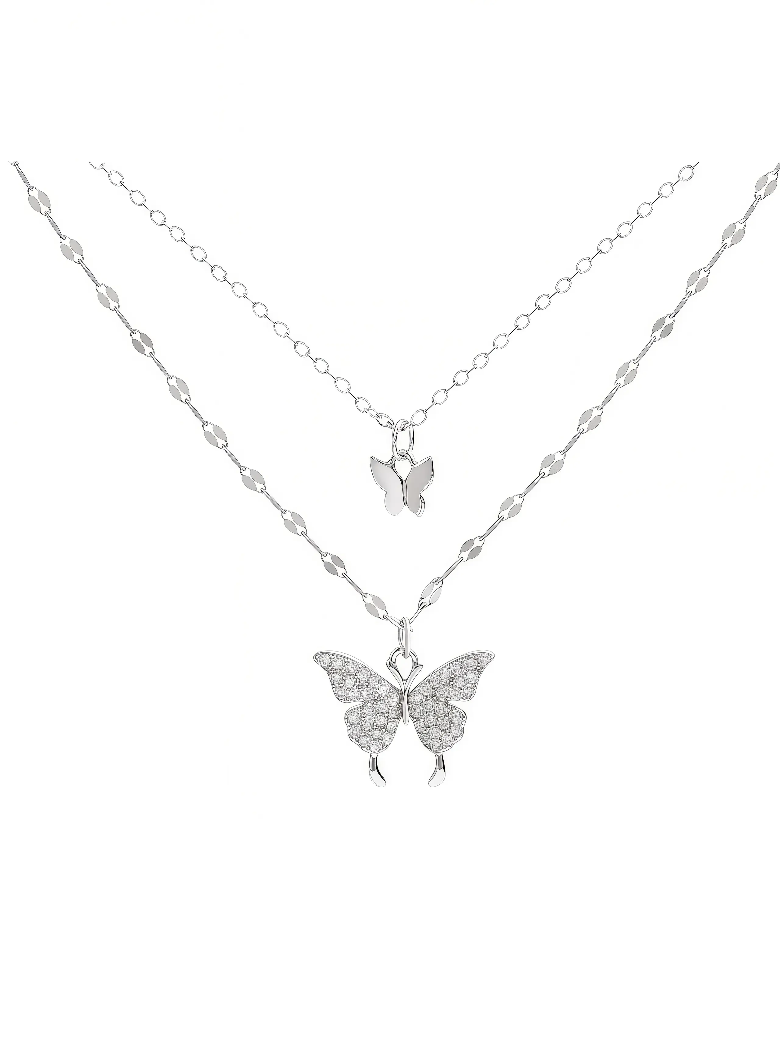 Butterfly Necklaces Gifts for Women, Layered Butterfly Choker Necklaces Jewelry for Girls Women Birthday