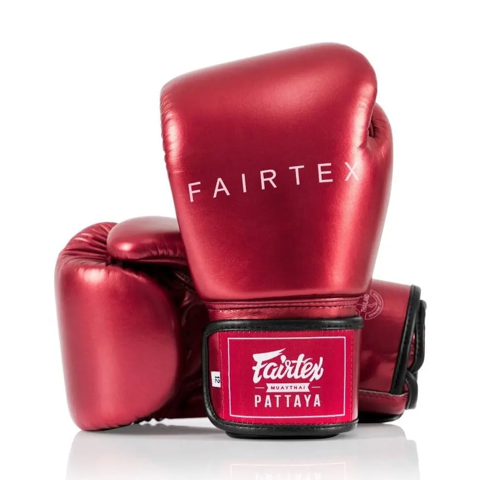 Fairtex BGV22 Metallic Boxing Gloves - Unisex Multi-Size Boxing Equipment with Shock-Absorb Feature for Sparring