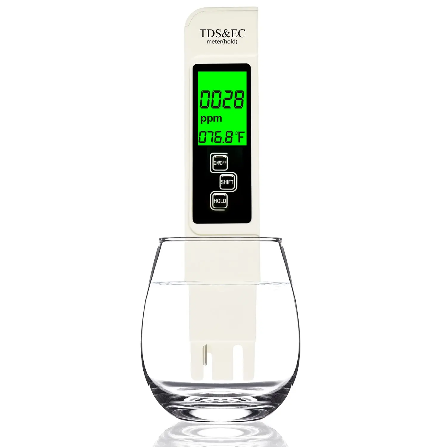 Water Quality Tester, 4-in-1 Functionality (TDS EC Temperature) Automatic Shut Off for Human Pet Drinking Water Fish Tanks Faucets Wells Pools Hydroponics, Backlit LCD, TDS Meter, Conductivity Meter, Pool Equipment