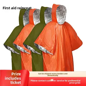 Outdoor First Aid Raincoat Survival Emergency Camping Outdoor Inthermal Insulation Thermal Equipment Survival Blanket Outdoor Products