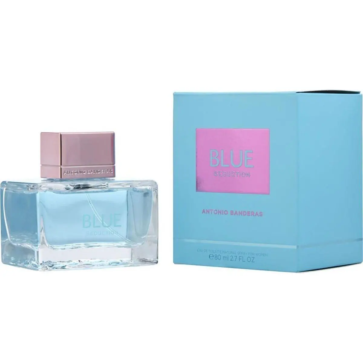Blue Seduction by Antonio Banderas Women's Captivating Scent EDT, Authentic Perfumes, Factory Sealed Fragrance, 2.7 oz Bottle, New in Box, 2 to 2.9 fl oz Range, Fresh