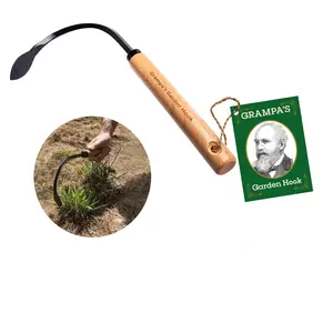Grampa's Garden Hook - Weed Puller Tool & Gardening Hand Cultivator - Versatile Tool That Functions as a Cultivator, Hand Tiller, Weeder, & Edging Tool - Lightweight & Durable to Use…
