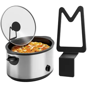 NiHome Slow Cooker Lid Holder Fit for Crockpot for Hands-Free Cooking, Fits Various Lid Sizes, Stable and Non-Slip Design, Prevents Water Stains on Countertops, Easy to Use, Space-Saving Storage