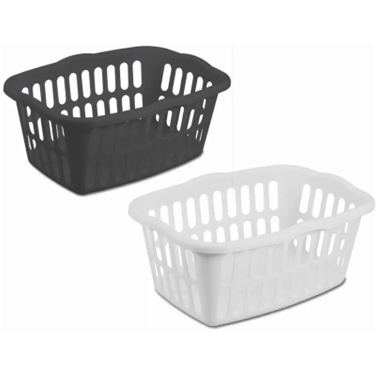 Sterilite Sturdy Plastic Rectangular Laundry Basket - 24 in., Anti-Snagging, Contoured Grip Handle, Long Lasting Home Supplies Laundry Organizer