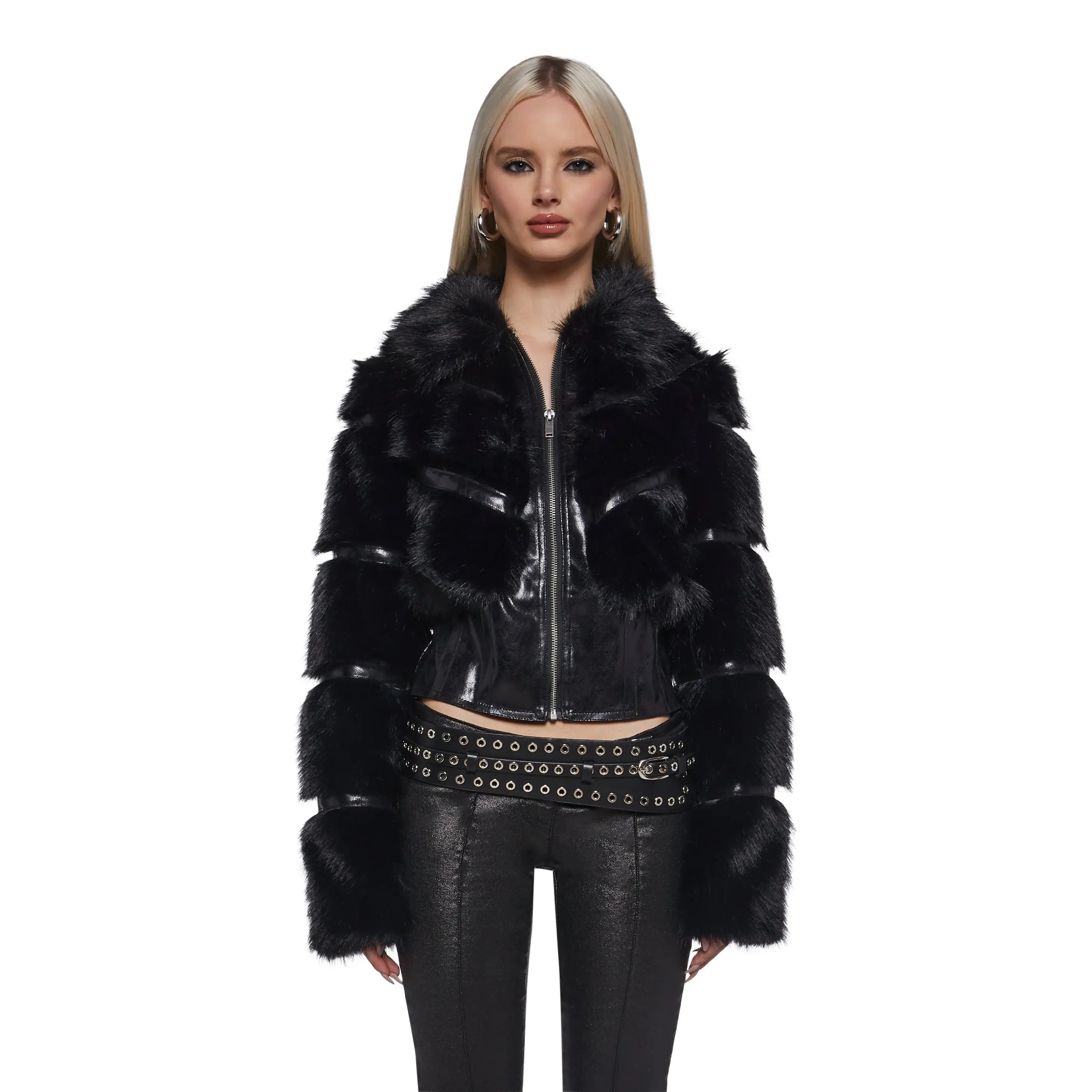 Star Power Faux Fur Jacket