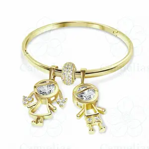 COD#0301 Bracelet with boy and girl pendant for parents