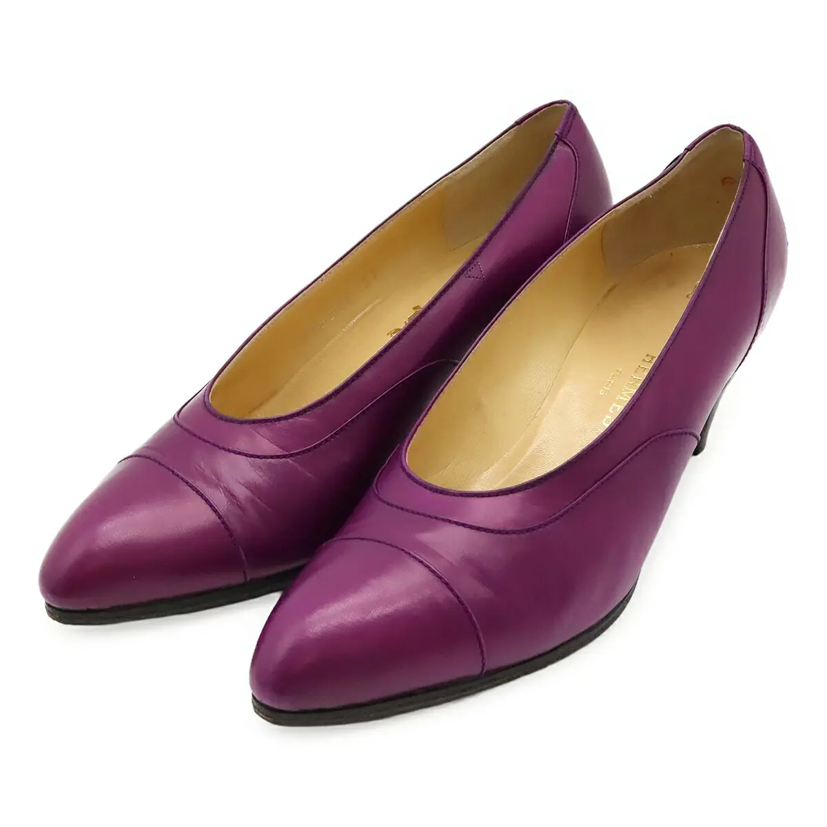 Pre-owned HERMÈS Calfskin Small Leather Goods 37 1/2 Pumps