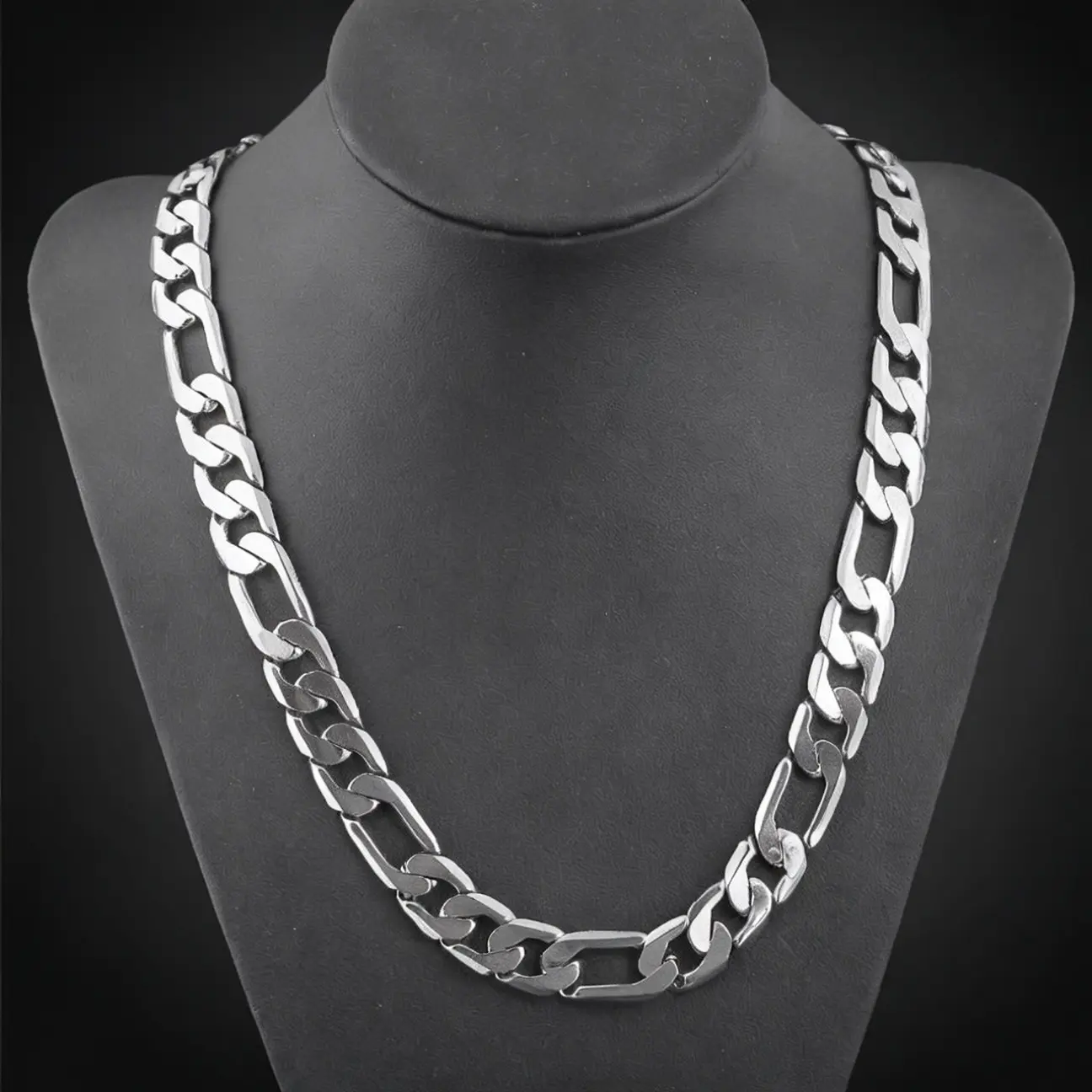 Chain Necklace for Women & Men, 925 Sterling Silver Plated Classic Geometric Design, Wedding Party Jewelry, Holiday Gift - 8mm-12mm Width, Necklaces For Women, Men's Accessories, Accessories For Women