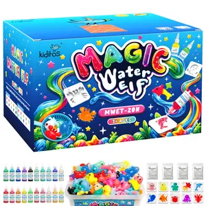 Kiditos Magic Water Elf Toy Kit with Magic Gels & Molds – Squishy Maker, Sensory Toys, Summer DIY Water Pets, STEM Crafts, Family-Friendly Imaginative Play, Birthday Gifts & Party Favors for Kids Ages 3+ #SummerVibes
