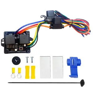 12V/24V Digital Radiator Fan Controller Wear Resist Temperature Fan Controller Kit Adjustable Digital Heatsink Fan Controller Hot Fan Switch Kit Replacement