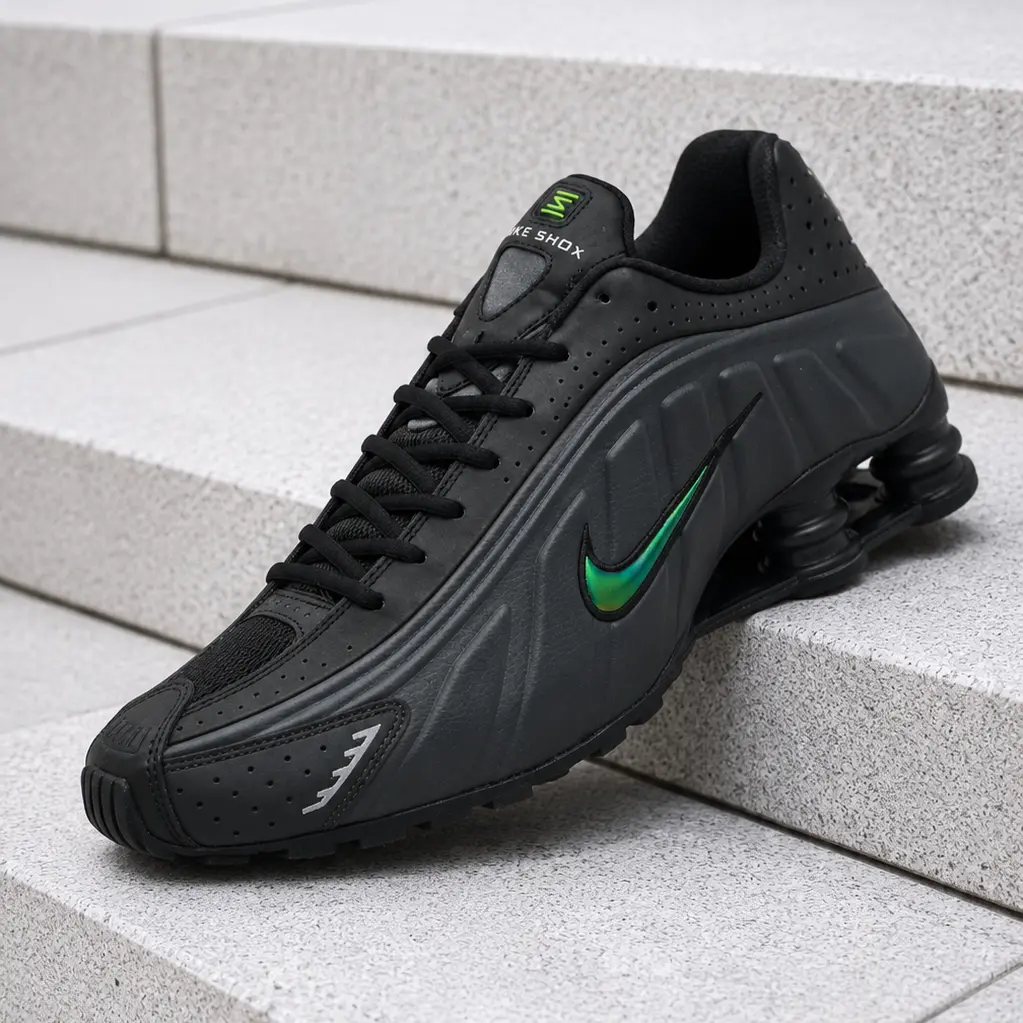 Nike Shox R4 Anthracite Multi-Color Black IQ0574-060 Men's Fashion Sneaker New